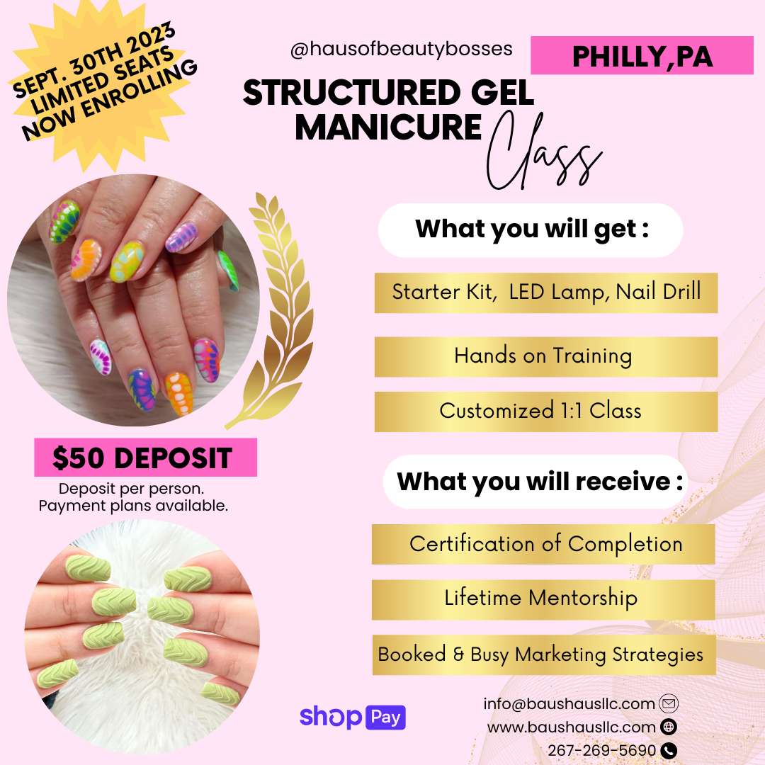 Structured Gel Manicure Class Deposit